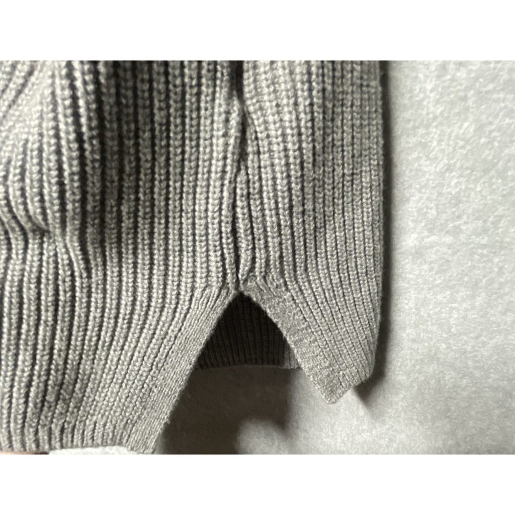Old Navy Cardigan Sweater Womens M Grey Open Front Pockets Ribbed Long Sleeve