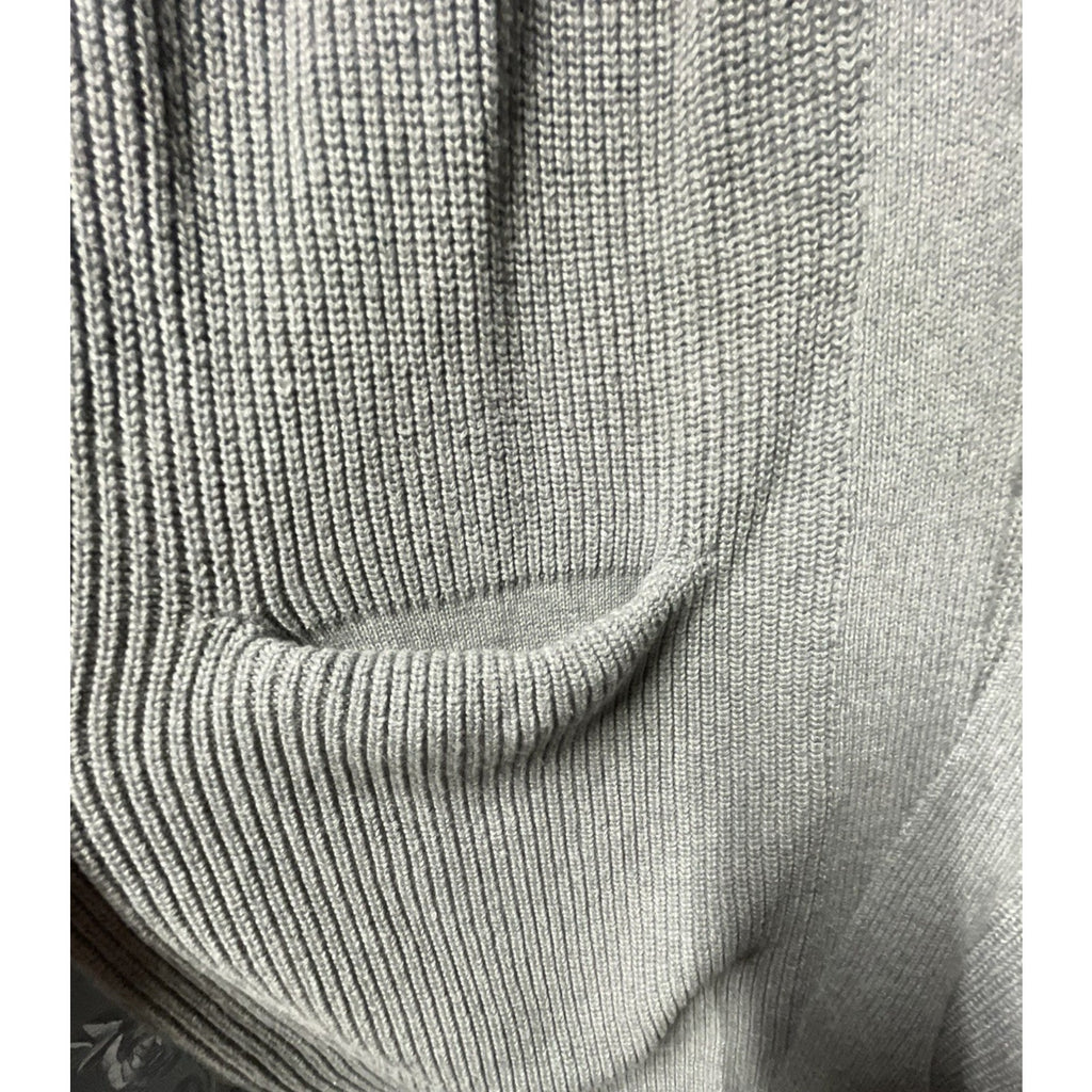 Old Navy Cardigan Sweater Womens M Grey Open Front Pockets Ribbed Long Sleeve