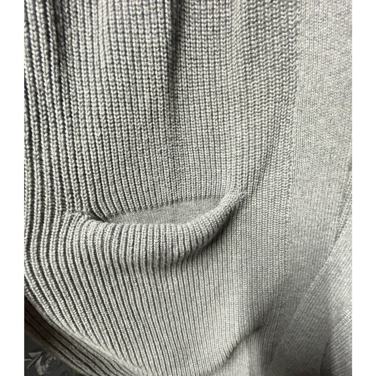 Old Navy Cardigan Sweater Womens M Grey Open Front Pockets Ribbed Long Sleeve