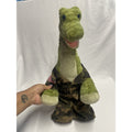 Brontosaurus Build-A-Bear Workshop Green Dinosaur Plush Military Camo Outfit 18”