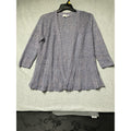 Two-one-two New York Purple Knit open front Cardigan 3/4 Sleeve XL