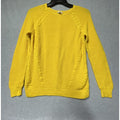 Talbots Women's Large Sweater Yellow Long Sleeve Pullover Cotton Blend Knit