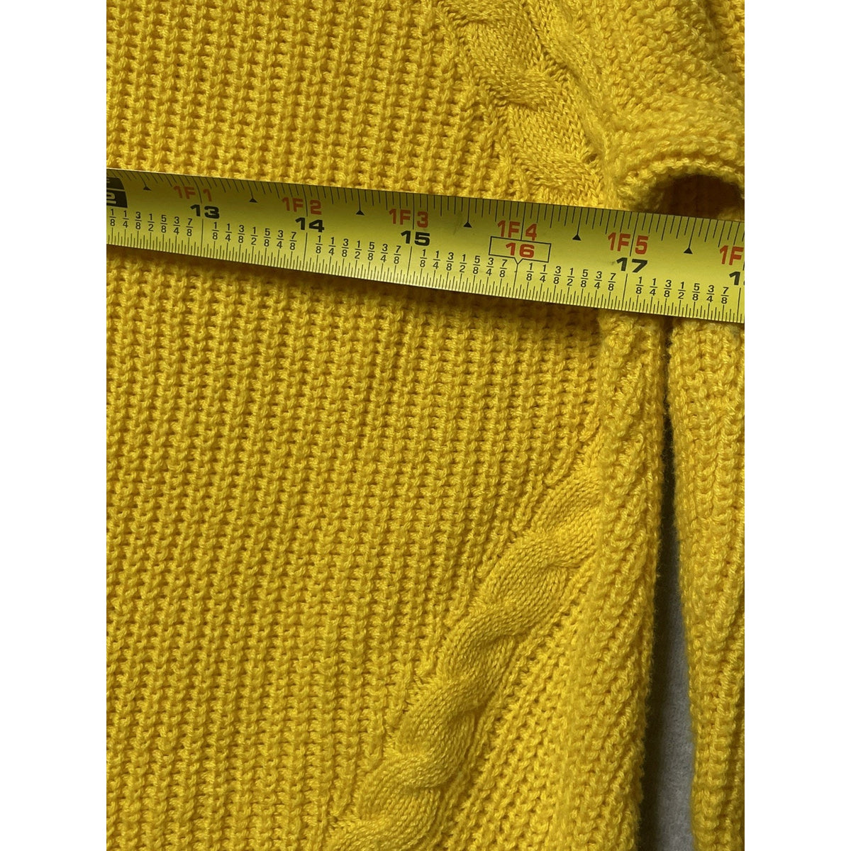 Talbots Women's Large Sweater Yellow Long Sleeve Pullover Cotton Blend Knit