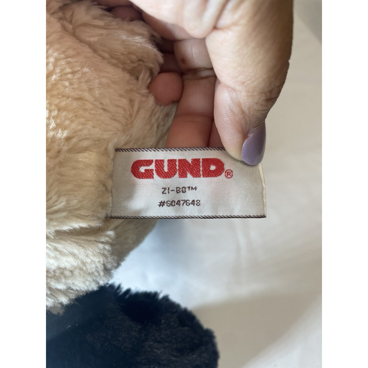 Gund Zi-Bo Panda Teddy Bear Stuffed Animal Plush Black Cream #6047648 12"